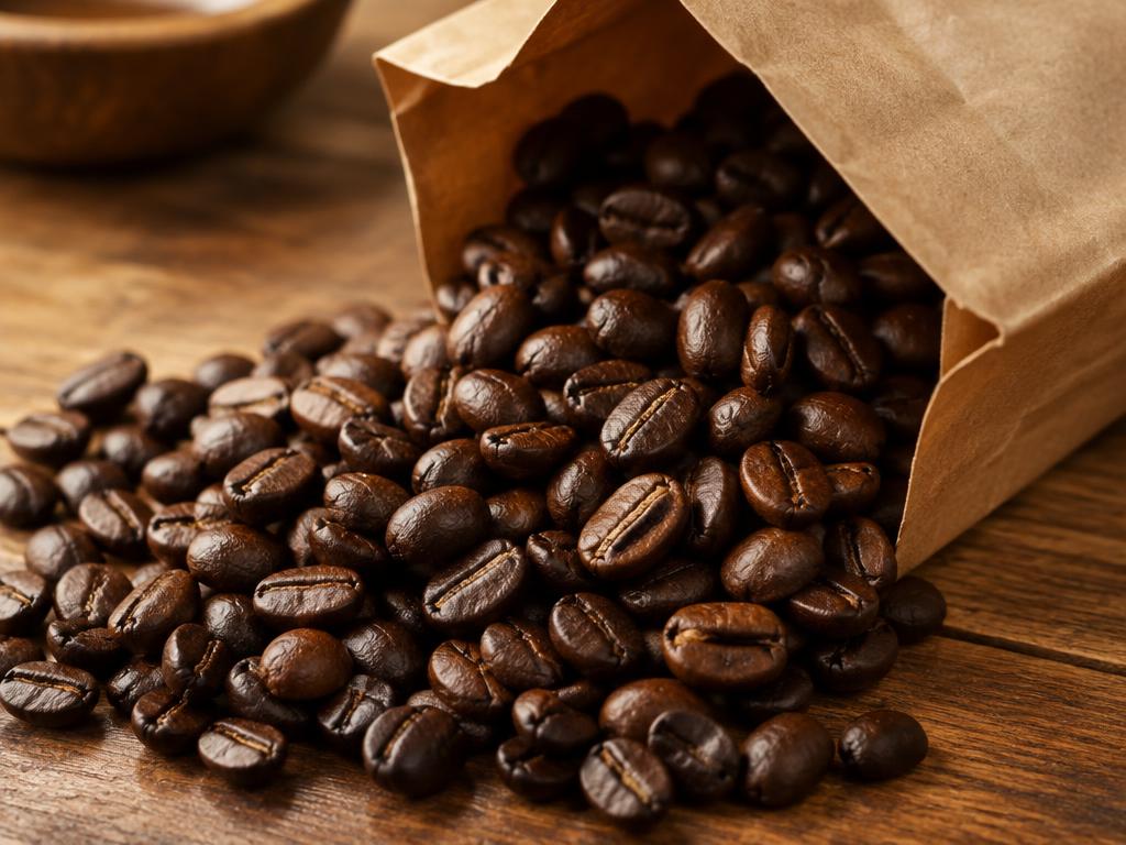 Granos de café tostados
